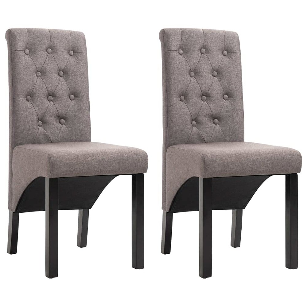 ROMHZKS Dining Chairs 2 pcs Taupe Fabric, Kitchen Chairs, Dinner Chairs, Seating for Dining, Comfortable and Stylish Seating for Home and Office