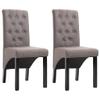 ROMHZKS Dining Chairs 2 pcs Taupe Fabric, Kitchen Chairs, Dinner Chairs, Seating for Dining, Comfortable and Stylish Seating for Home and Office view 1