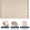 Vangostella Heavy Duty Silicone Under Sink Mats for Kitchen Waterproof 31" x 22", Extra Thick Under Sink Rubber Mat Drip Tray, Raised Edge Under Sink Liner,Prevent Drips, Leaks, Spills,Taupe view 2