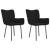 ROMHZKS Dining Chairs 2 pcs Black Velvet, Kitchen Chairs, Dinner Chairs, Seating for Dining, Comfortable and Stylish Seating for Home and Office view 3