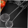 Cabilock 8pcs Stainless Steel Hot Pot Colander Sieve Gadget for Draining Noodles Vegetables and Hot Oil Easy to Clean Black Finish view 3