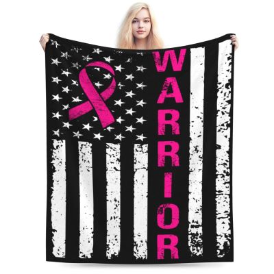 Breast Cancer Awareness Throw Blanket for Couch Bed Sofa Blankets Super Soft Warm Cozy 40"x30" Flannel Throw Blanket