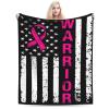Breast Cancer Awareness Throw Blanket for Couch Bed Sofa Blankets Super Soft Warm Cozy 40"x30" Flannel Throw Blanket view 1