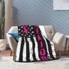 Breast Cancer Awareness Throw Blanket for Couch Bed Sofa Blankets Super Soft Warm Cozy 40"x30" Flannel Throw Blanket view 3