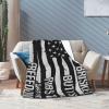 Brisket Butts Ribs and Freedom U.S.A.Flag Throw Blanket for Couch Bed Sofa Blankets Super Soft Warm Cozy 50"x40" Flannel Throw Blanket view 3
