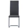 ROMHZKS Cantilever Dining Chairs 4 pcs Gray Faux Leather, Kitchen Chairs, Dinner Chairs, Seating for Dining, Comfortable and Stylish Seating for Home and Office view 3