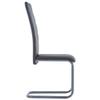 ROMHZKS Cantilever Dining Chairs 4 pcs Gray Faux Leather, Kitchen Chairs, Dinner Chairs, Seating for Dining, Comfortable and Stylish Seating for Home and Office view 4