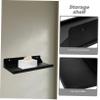 MAGICLULU 1pc Wall Mounted Bathroom Shelf Punch Storage Rack for Tissues Essentials Black Shower Organizer Space-saving for Bathroom Kitchen Storage view 4