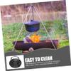 Amosfun 3pcs Vintage Cast Iron Cauldron Pot Stand Holder Decor Ornament Stand for Stove view 3