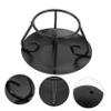 Amosfun 3pcs Vintage Cast Iron Cauldron Pot Stand Holder Decor Ornament Stand for Stove view 4