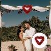 ABOOFAN Heart Shaped Wreath Decoration Valentine's Day Wedding Ornament Faux Flower Garland for Romantic Atmosphere Easy to Home Decor Day Party Supplies view 2