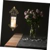 Holibanna Wall Hanging Candle Holder Rose Gold Iron Art Wall Sconce for Decor Unique Glass Candle Holders Decorative for Living Bedroom and Dining Spaces view 2