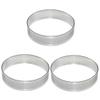 Ciieeo 3pcs Stainless Steel Perforated Tart Shell Pan Easy Release Baking Mold for Pies Mousse and Cakes view 1