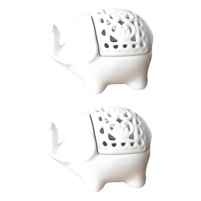 4 Pcs Ceramic Tealight Holder Wedding Candle Holder Candleholder Centerpieces Ceramic Tealight Stand Elephant Candle Holder Ceramic Candle Holder