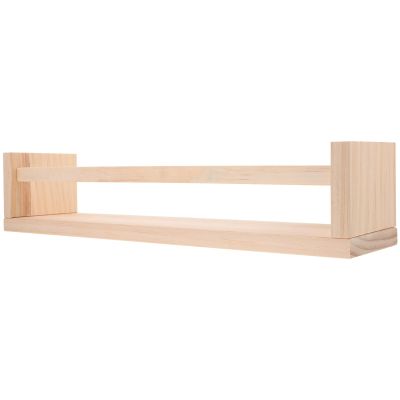 HOLIDYOYO Creative Wooden Wall Shelf Floating Book Shelf for Bedroom Bathroom Storage Unique Design for Entryway Living Room Sturdy Construction Smooth Edges Versatile Decor