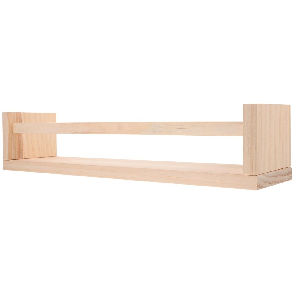 HOLIDYOYO Creative Wooden Wall Shelf Floating Book Shelf for Bedroom Bathroom Storage Unique Design for Entryway Living Room Sturdy Construction Smooth Edges Versatile Decor