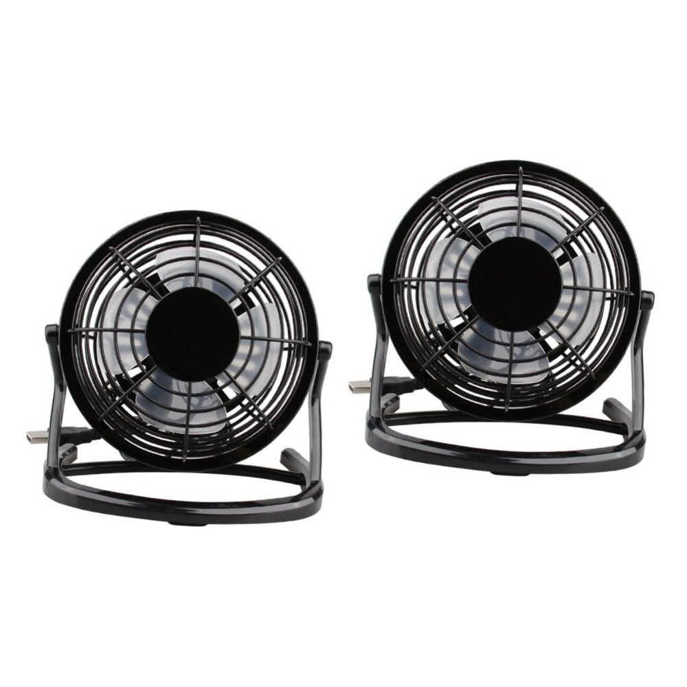 LIFKOME 2pcs Mini Desk Fan Usb Powered Portable Personal Air Circulator Quiet for Home Office Use Small Fan for Desktop Bedroom Travel