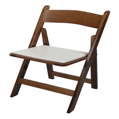 Kestell Furniture #210 Maple Folding Chair (Fruitwood, White) Wood Folding Chair - Fully Assembled - Made in USA - Package of 2