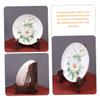 Cabilock 6pcs Plate Display Stand Easel Rack for Collectibles Art and Photos Desktop Holder for Tea Parties Weddings and Fundraisers Sturdy and Safe Display view 4