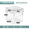 Sorbus Medium Plastic Storage Bins with Lids, Stackable Toy, Clothes, Medicine, Makeup, Closet, Art Supply, Bathroom, Shoe, Toy Organizer (4 Pack) view 2