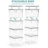 Sorbus Medium Plastic Storage Bins with Lids, Stackable Toy, Clothes, Medicine, Makeup, Closet, Art Supply, Bathroom, Shoe, Toy Organizer (4 Pack) view 4