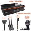 22 Inch Blackstone Electric Griddle Nonstick with Lid, 8001 E-Series Tabletop Large Griddle with Blackstone Griddle Accessories For Indoor and Outdoor Use and Wholesalehome Reusable Gloves and Cloth view 3