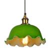 HEBXMF Retro Style Pendant Light,E27 Screw Single-head Chandelier,Creative Personality Green Glass Hanging Lamp Lampshade,Restaurant Hotel Coffee House Decorative Lighting Fixtures view 1