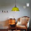 HEBXMF Retro Style Pendant Light,E27 Screw Single-head Chandelier,Creative Personality Green Glass Hanging Lamp Lampshade,Restaurant Hotel Coffee House Decorative Lighting Fixtures view 2