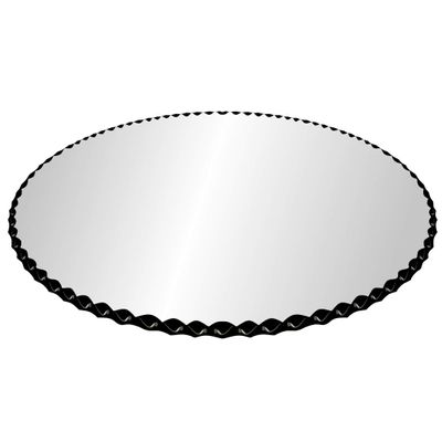 36" Inch Round Glass Table top - 1/2" Thick - Gemstone Edge