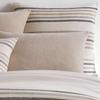 Pine Cone Hill Ellison Stripe Linen Chenille Ivory Sham, Standard Size, Ivory Stripe Pattern view 1