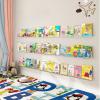 JLXJYS Clear Hanging Magazine Rack Bookshelf, Acrylic Highly Transparent Wall Mounted File Storage Organizer, File Vinyl Records Newspaper Organizer view 2