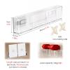 JLXJYS Clear Hanging Magazine Rack Bookshelf, Acrylic Highly Transparent Wall Mounted File Storage Organizer, File Vinyl Records Newspaper Organizer view 3