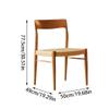 SYRIS Office Computer Desk Chair Game Rope Woven Seat Dining Chair Solid Wood Living Room Chair Retro Country Farmhouse Style Back Chair 19 Inches Backrest Office Chair, 50*49*77.5cm view 2