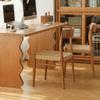 SYRIS Office Computer Desk Chair Game Rope Woven Seat Dining Chair Solid Wood Living Room Chair Retro Country Farmhouse Style Back Chair 19 Inches Backrest Office Chair, 50*49*77.5cm view 4