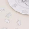 Efavormart 300 Pcs Silver Glitter Princess Crown Paper Confetti, Baby Shower Party Table Scatters - Double Sided view 1
