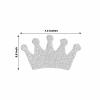 Efavormart 300 Pcs Silver Glitter Princess Crown Paper Confetti, Baby Shower Party Table Scatters - Double Sided view 3