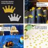 Efavormart 300 Pcs Silver Glitter Princess Crown Paper Confetti, Baby Shower Party Table Scatters - Double Sided view 4