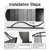 Floor-Standing Magazine Rack Information Rack,Newspaper Rack Display Rack Manual Book Rack Single Page Simple Iron,Magazine Rack Brochure Display Stand for Offices and Public Reception Area (Si view 3