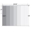 A&F Rod Dcor - Candido 7-Panel Single Rail Black Panel Track Extendable 110"-153" W x 116" H, Panel Width 23.5" view 4