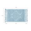 Jean Pierre - Ricardo Bath Mat, Woven Fringe Bathroom Rugs, 100% Cotton, Premium Bathroom Decor - Measures 27" x 52" - Light Blue view 3