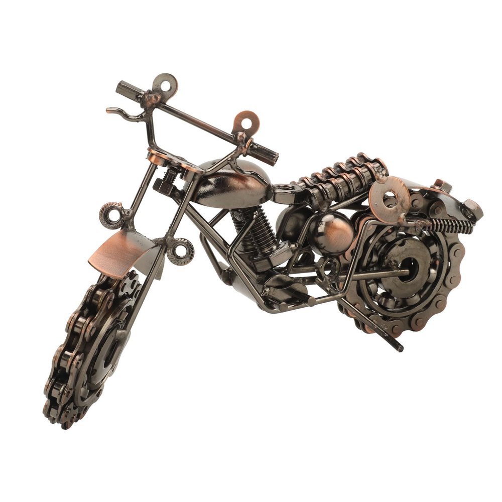 Fabater Metal Motorcycle Model, Smoothing Rotatable Wheels Metal Motorcycle for Office