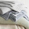 Pine Cone Hill Pick Stitch Grey Solid Cotton Matelasse Coverlet, Full/Queen view 2
