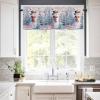 Anzona Curtain Valance 60" x 18", Merry Christmas Snowman Window Valances Rod Pocket Curtains Drapes, Christmas Tree Gift Box Scarf Short Topper Curtain for Kitchen Cafe Living Room, 1 Panel view 2