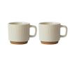 2024 Model Two Morandi Mug Ceramic Mug Retro Embossed Vertical Pattern Water Cup Teacup view 1