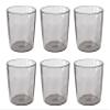 Abode Homewares Rustic Double Old Fashioned Acrylic Drinkware, Set of 6, Light Gray, 14.6 oz. view 1