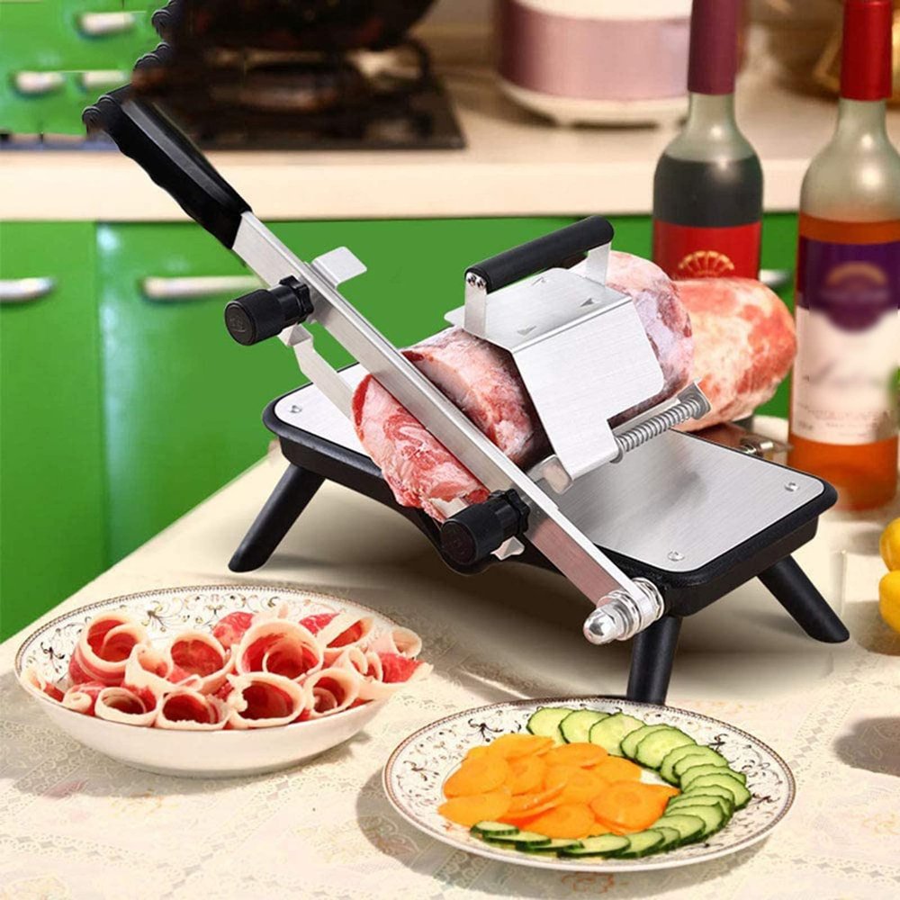 Manual Frozen Meat Ctter Slicer Machine, Food Stainless Steel And German Blade, Cut Vegetable Kitchen Products Electric Cheese Bacon Ham