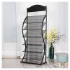 Floor-Standing Magazine Rack Information Rack,Newspaper Rack Display Rack Manual Book Rack Single Page Simple Iron,Magazine Rack Brochure Display Stand for Offices and Public Reception Area (Si view 1