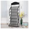 Floor-Standing Magazine Rack Information Rack,Newspaper Rack Display Rack Manual Book Rack Single Page Simple Iron,Magazine Rack Brochure Display Stand for Offices and Public Reception Area (Si view 2
