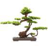 Simulation Potted Plants Bonsai Tree Artificial Bonsai Tree Indoors Outdoor Artificial Bonsai Pine Tree Faux Potted Plants House Plants for Bathroom Home Kitchen Office Feng Shui Decor Fake Plant Gree view 1