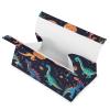 Dinosaur PlanetRocket Tissue Box Cover, PU Leather Rectangular Tissue Box Case Organizer Holder Vanity Dresser Night Stand Table Countertop Home Office Car 7.7X4.7X4.3'' view 2